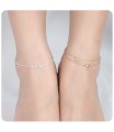 Anchor Rose Gold Plated Silver Anklet ANK-196-RO-GP